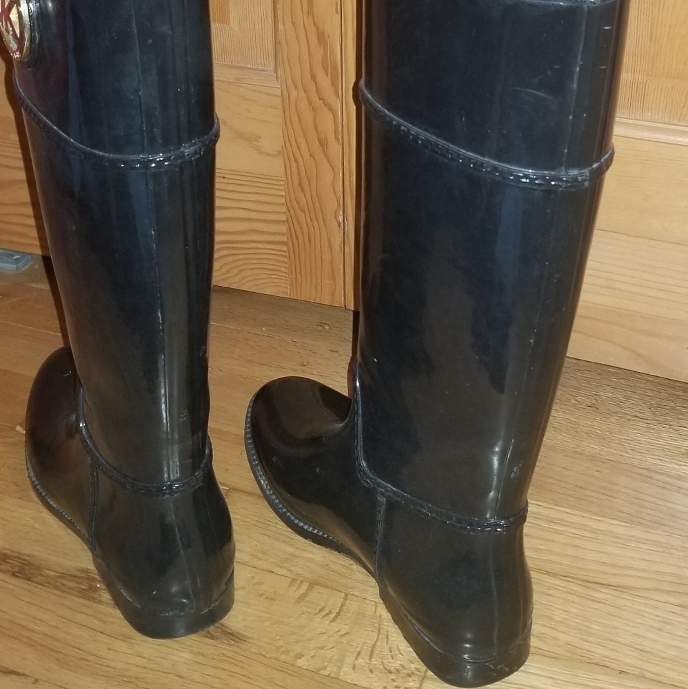 Black Michael Kors rain boots - Picture 2 of 4